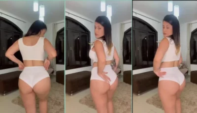 Kah Kampa com aquela calcinha, mostrando a bundinha delícia!