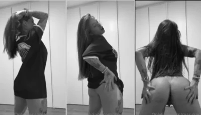 Maru Karv aparece em um vídeo toda ousada, provocando enquanto está sem roupa