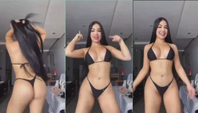Michele Braga, uma morena com um corpo de tirar o fôlego, se jogando na dança de maneira super sensual
