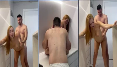 Deu uma saboreada na parte de trás e na íntima da Mel Flores e depois teve uma noite quente com ela