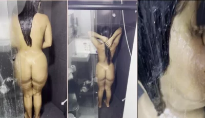 Karen Khalifa, a gostosa amadora, está arrasando no chuveiro!