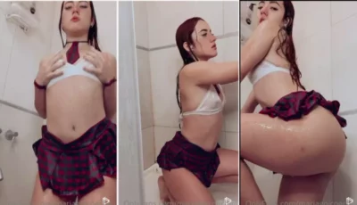 No chuveiro, a Maria Goicoechea é um arraso!