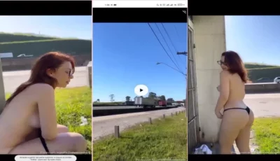 Vazou na internet um vídeo da professora Cibelly Ferreira sem roupa na rua