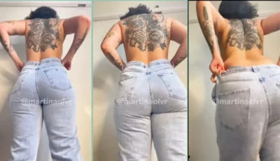 Martina OLVR se despindo e trocando de roupas