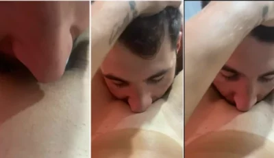 Barbudão saboreando o priquitinho delícia da amadora Naturista Fit