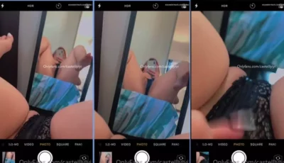 Castelli Yiyi, uma delícia, toda despida de calcinha preta, se mostrando