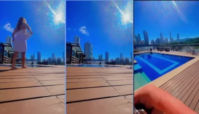 Giovana Greco soltou um vídeo pra lá de sensual na piscina!
