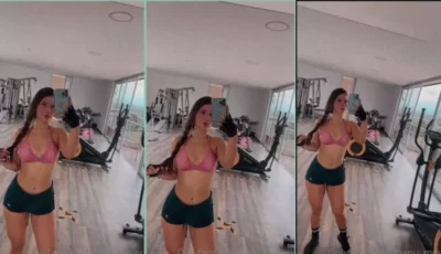 Manu, a gostosa magrinhazinha da academia, tá se mostrando!