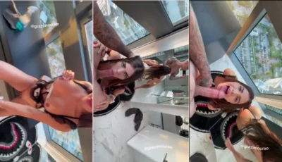 O malandro deixou a Grazi Mourão se divertir com a rola