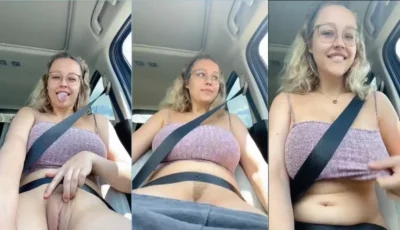 Sabrina Nichole deu uma escapadinha com o celular no Uber e mostrou a parte de baixo e a traseira dela!