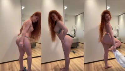 Gata Angel Vinitska tirando a roupa!