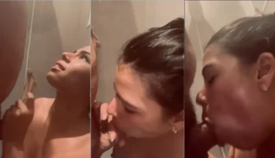 Dá uma olhada na Rosa Grion se divertindo debaixo do chuveiro!