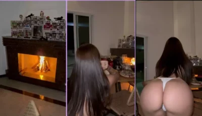 Fernanda Mota se deliciando em um jantar só de sutiã com seu bofe