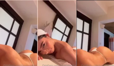 Daniela Antury curtindo uma massagem enquanto rola aquela música relaxante