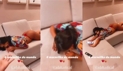 Vídeo caliente da Adah deitada com uma calcinha bem justinha, marcando tudo!
