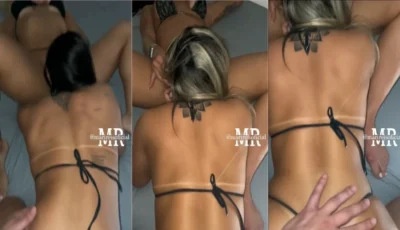 Mari Reis se jogando na diversão do ménage!
